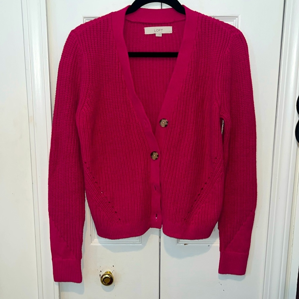 Loft Pink Cardigan M